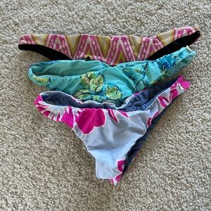 Posh Pua lot of 3 bikini bottoms